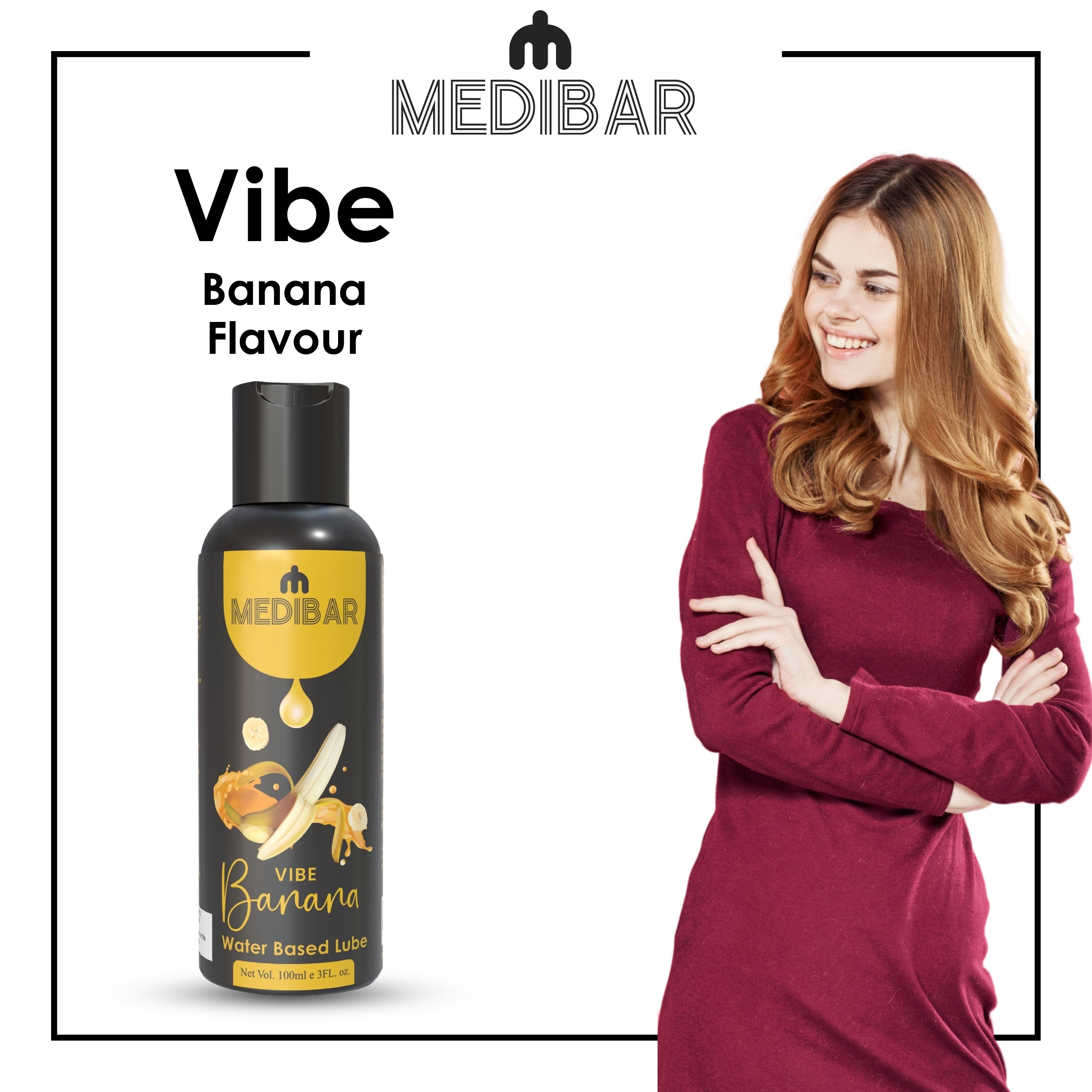 MEDIBAR Vibe Banana Water Based Lubricant for Men & Women