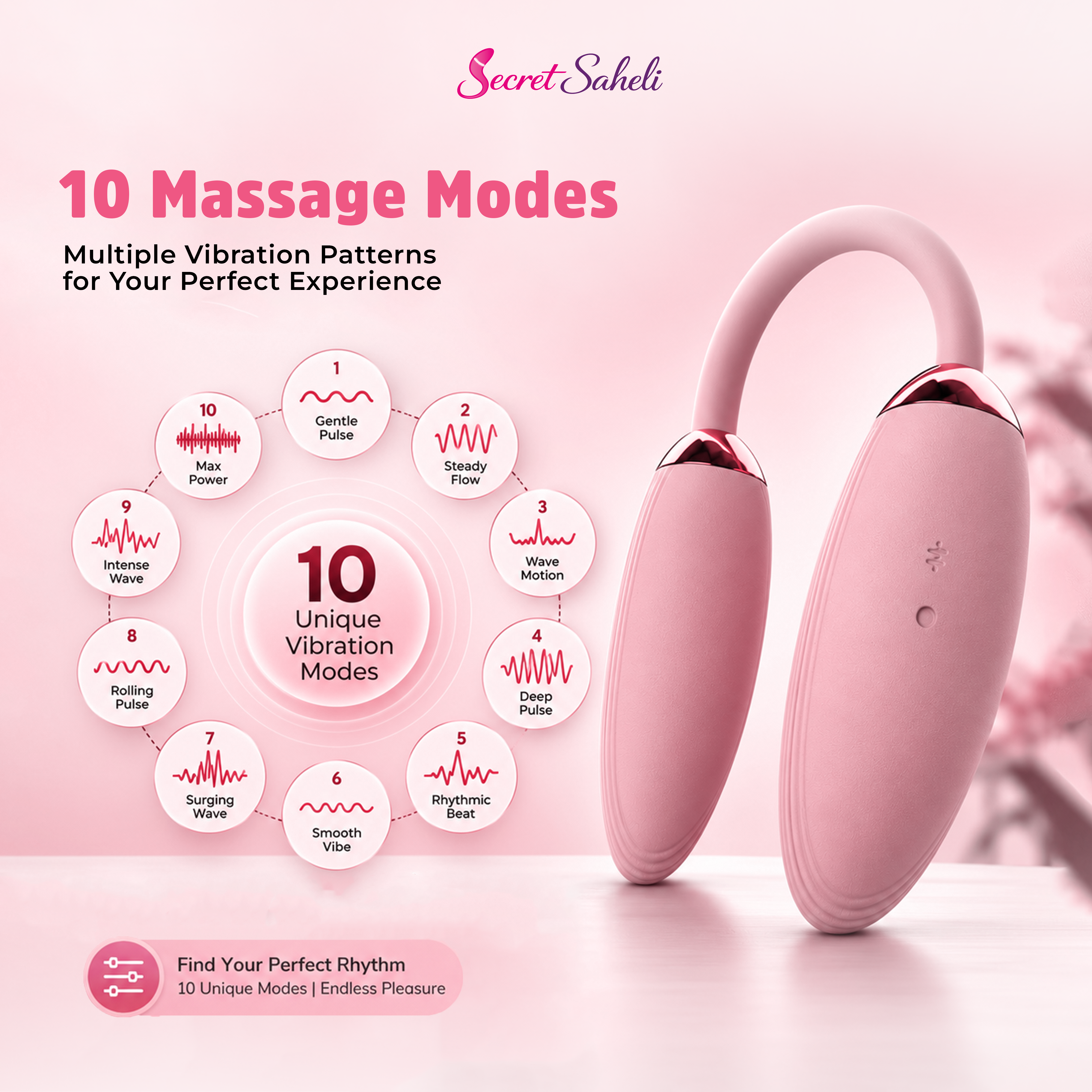 Veloura - Rechargeable Dual-Tip Wellness Massager with Remote