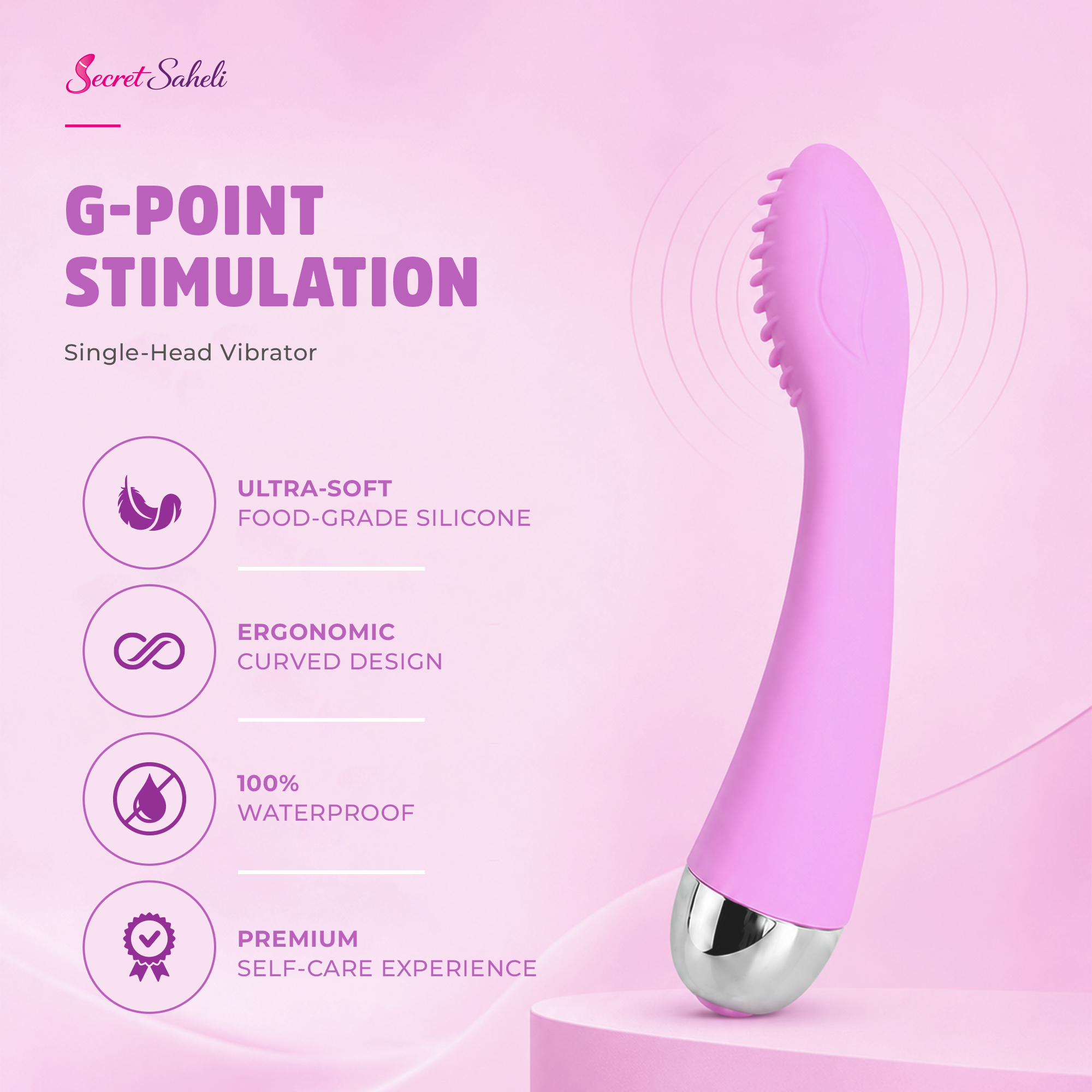 Magician - Curved Wand-Style Personal Wellness Massager