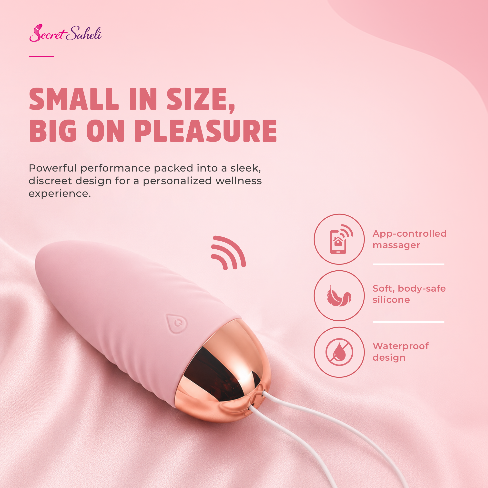Nova Pulse - App Control Waterproof Wireless Mini Massager