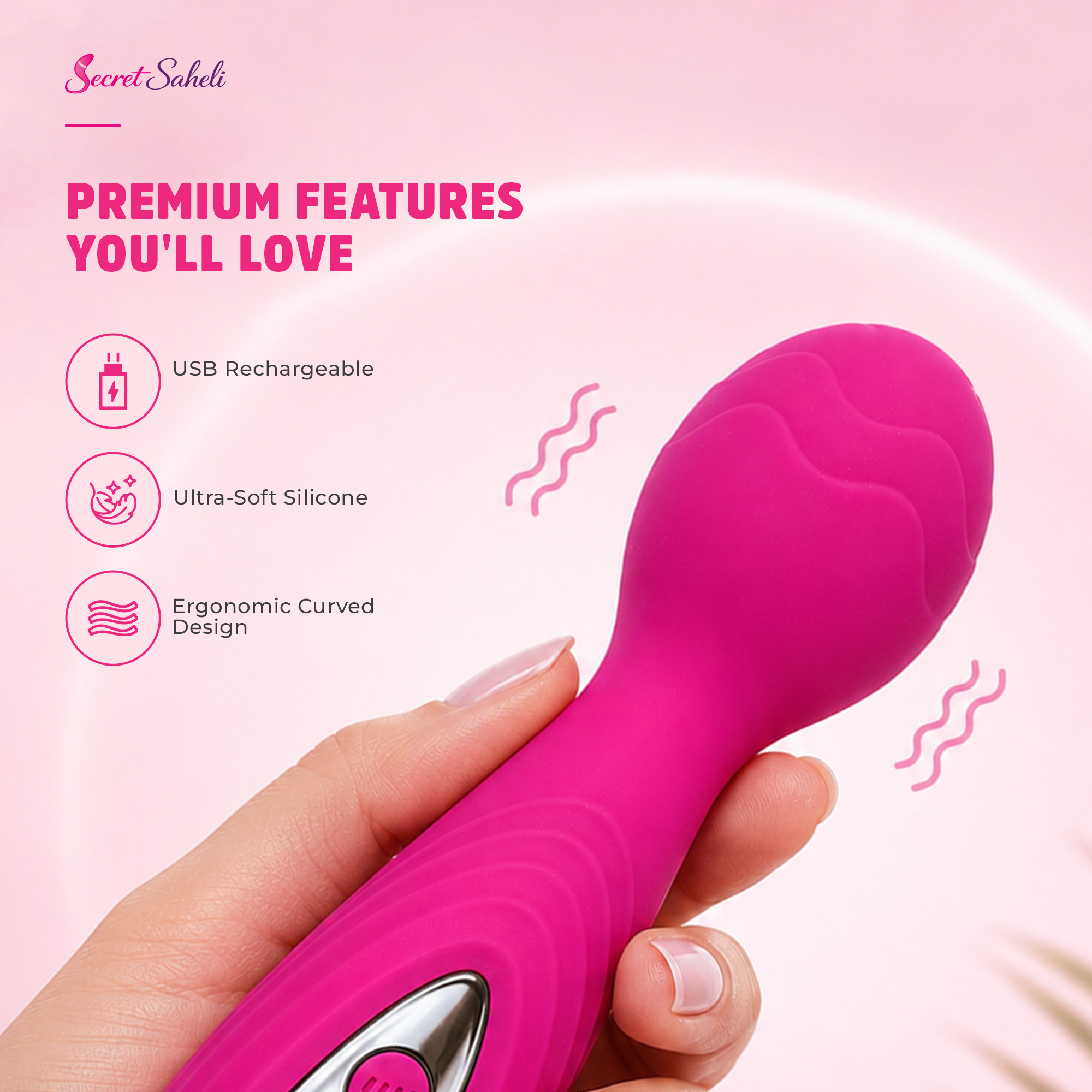 Curvy - Silicone Wand-Style Body Massager