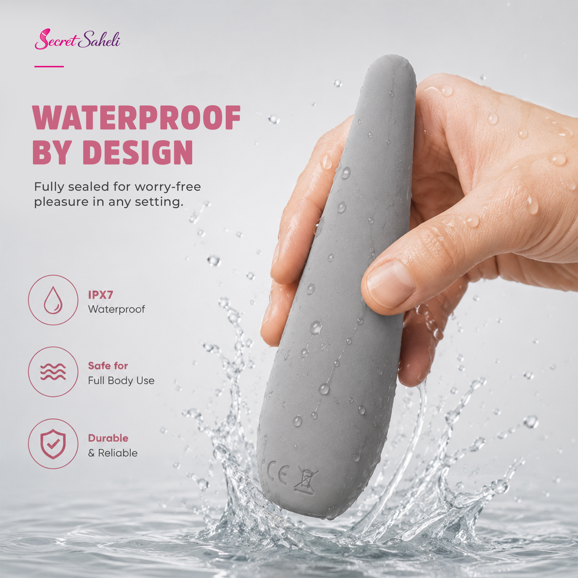 Pyramid - Waterproof USB Rechargeable Mini Personal Wellness Massager