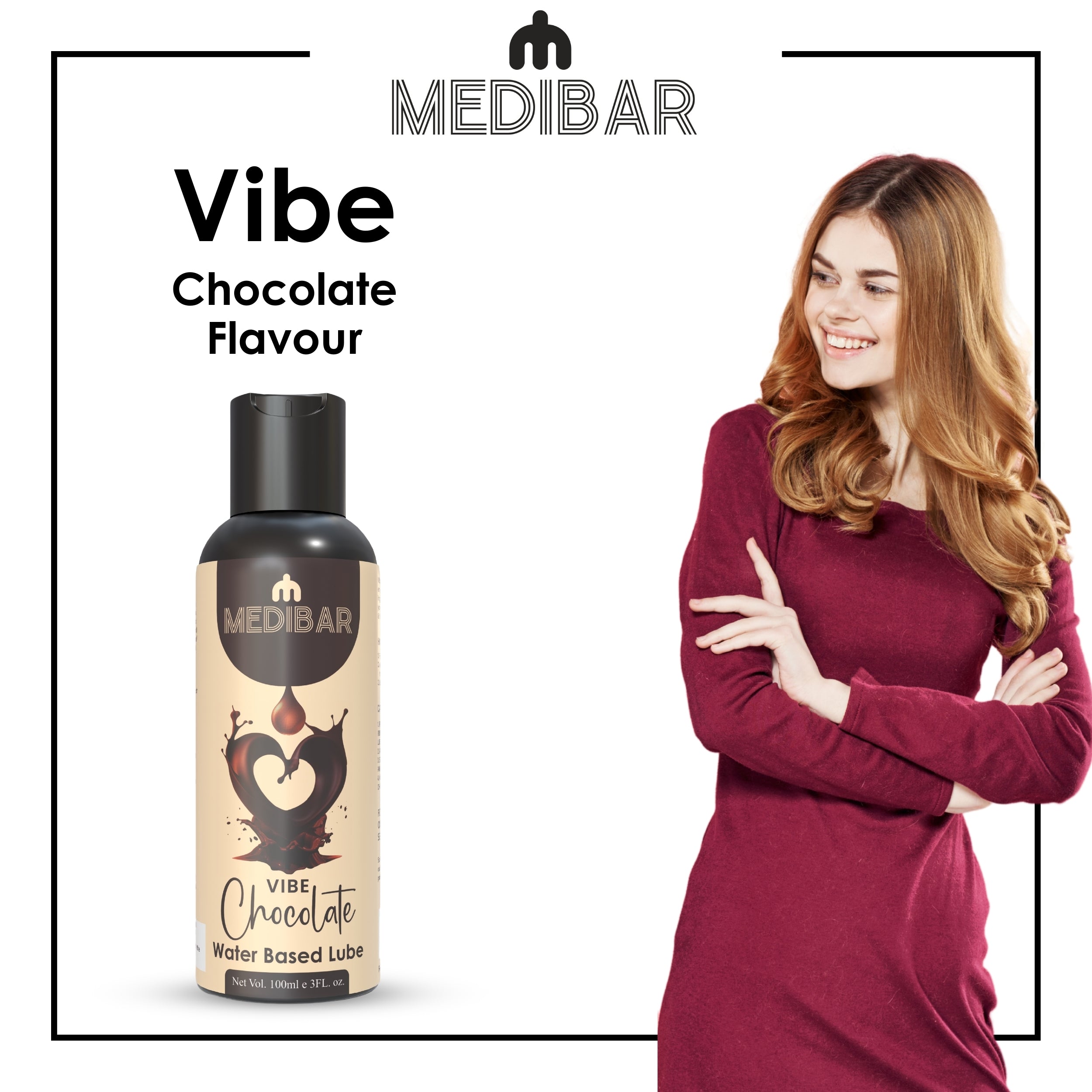 MEDIBAR Vibe Chocolate Water Based Lubricant for Men & Women