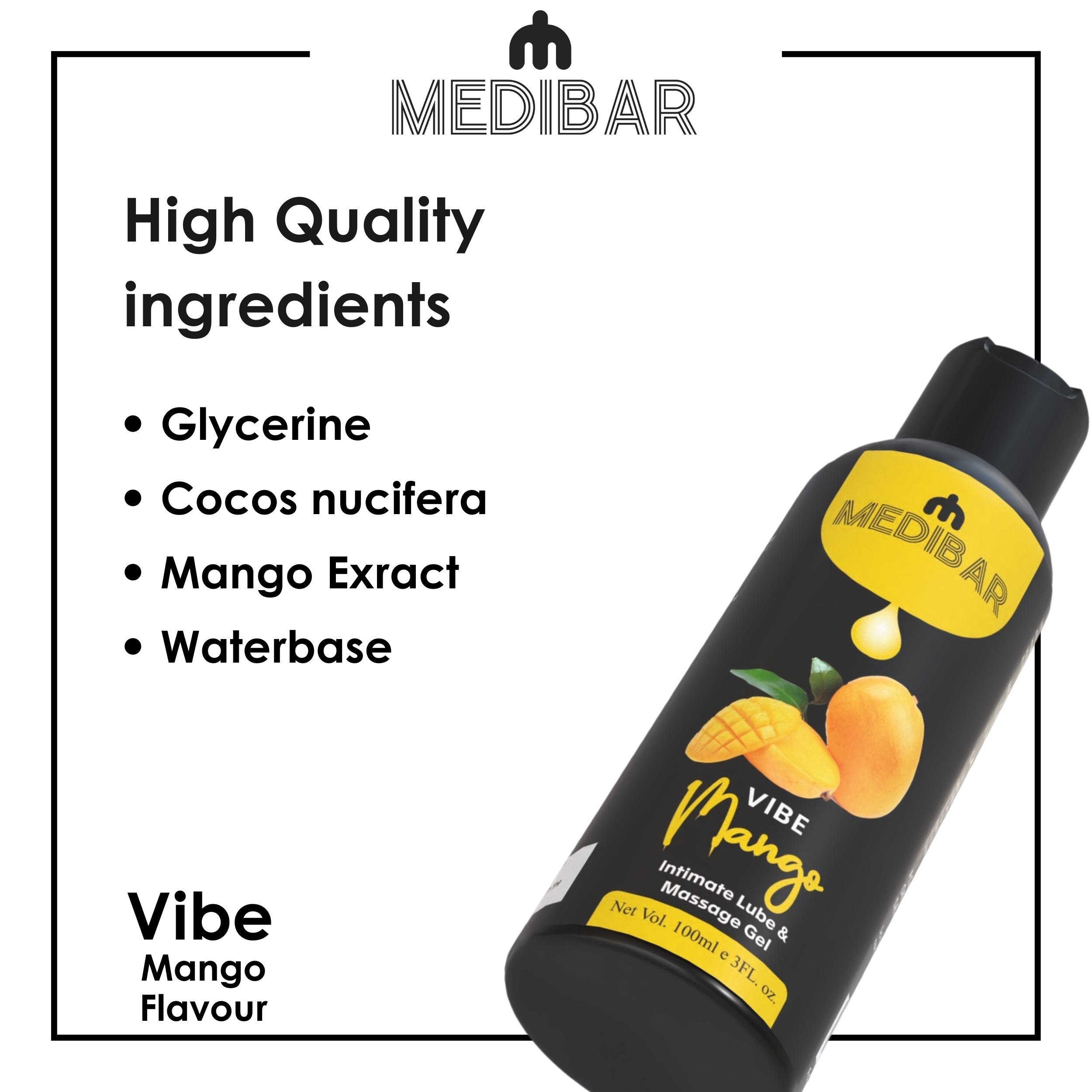 MEDIBAR Vibe Mango Water Based Lubricant for Men & Women