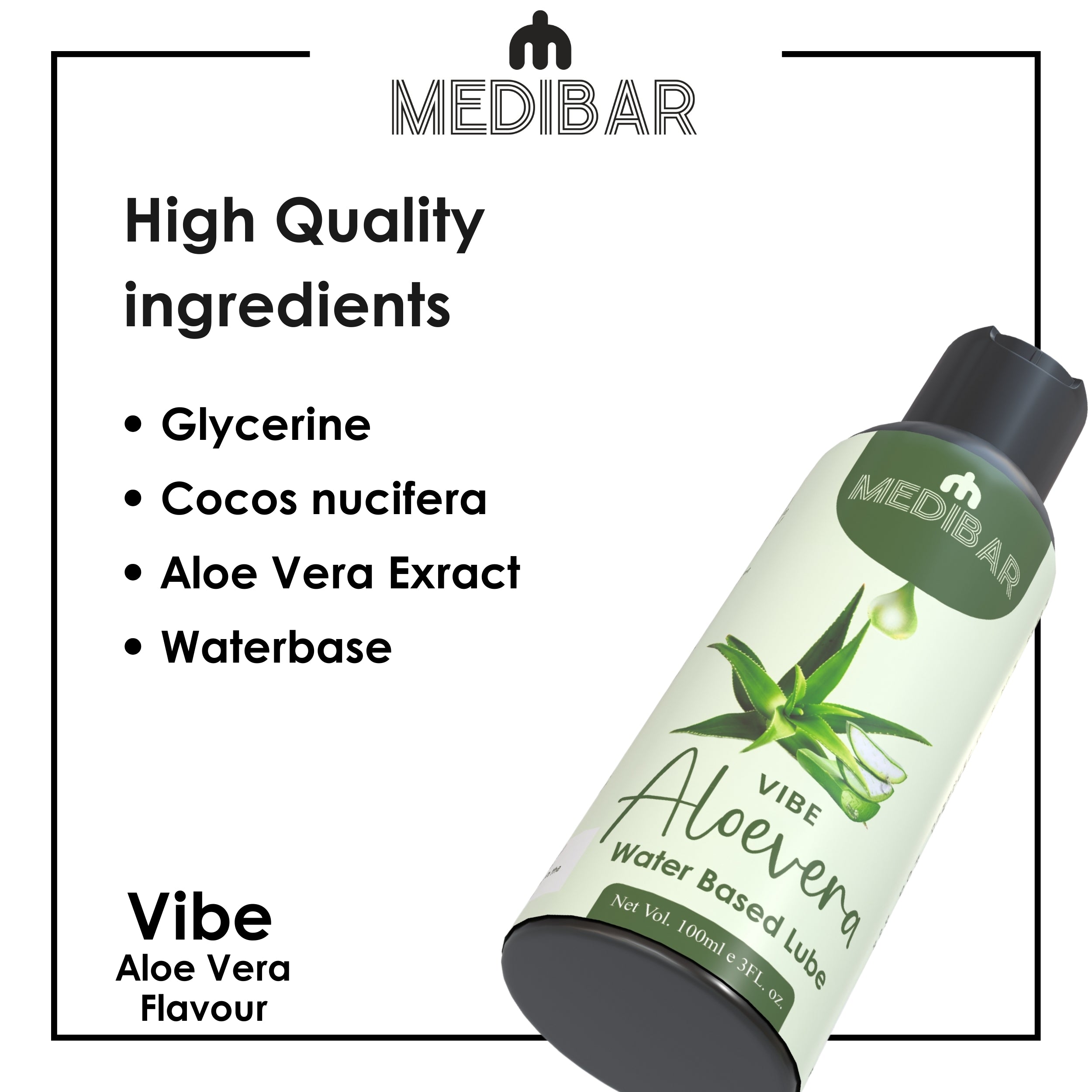 MEDIBAR Vibe Aloe Vera Water Based Lubricant for Men & Women