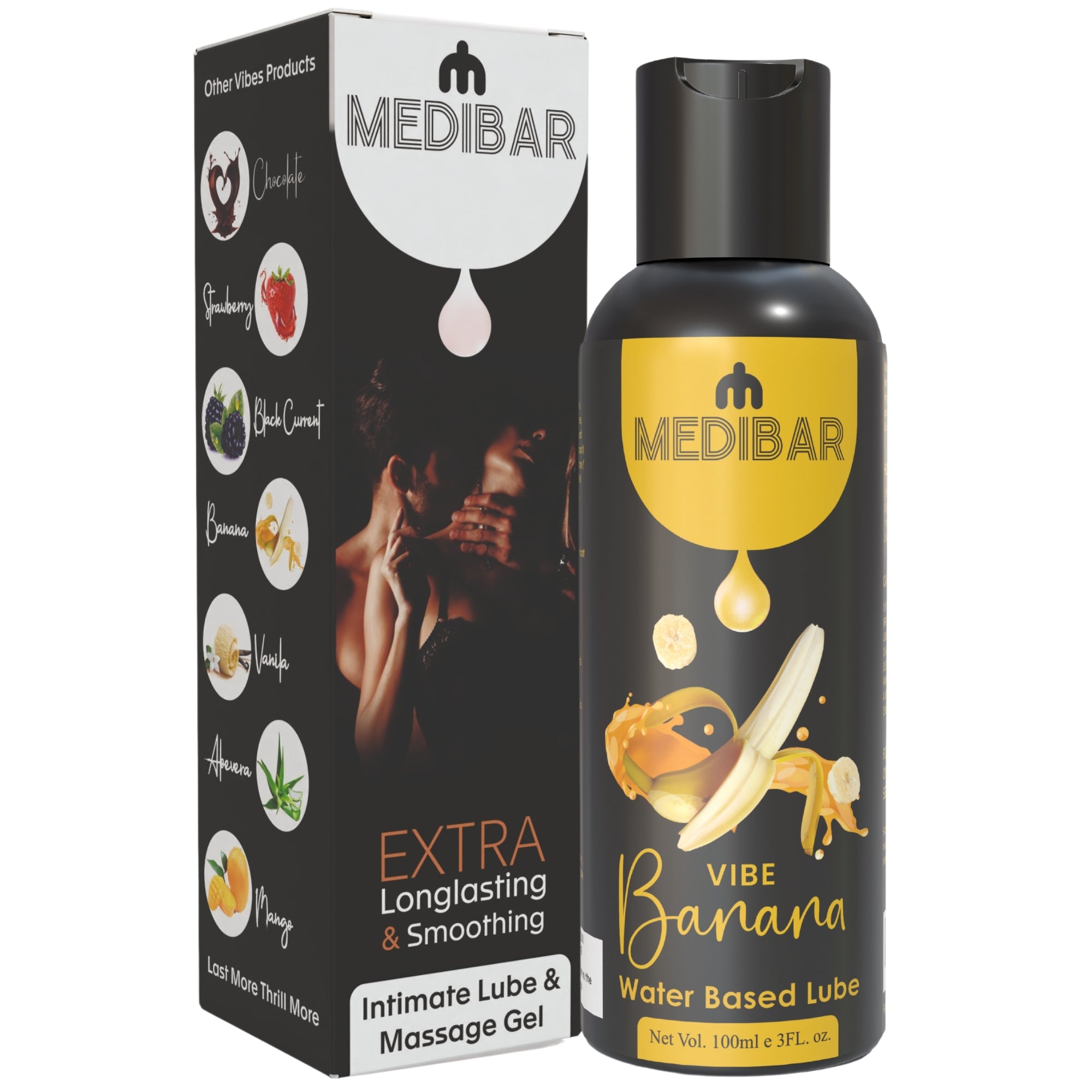 MEDIBAR Vibe Banana Water Based Lubricant for Men & Women