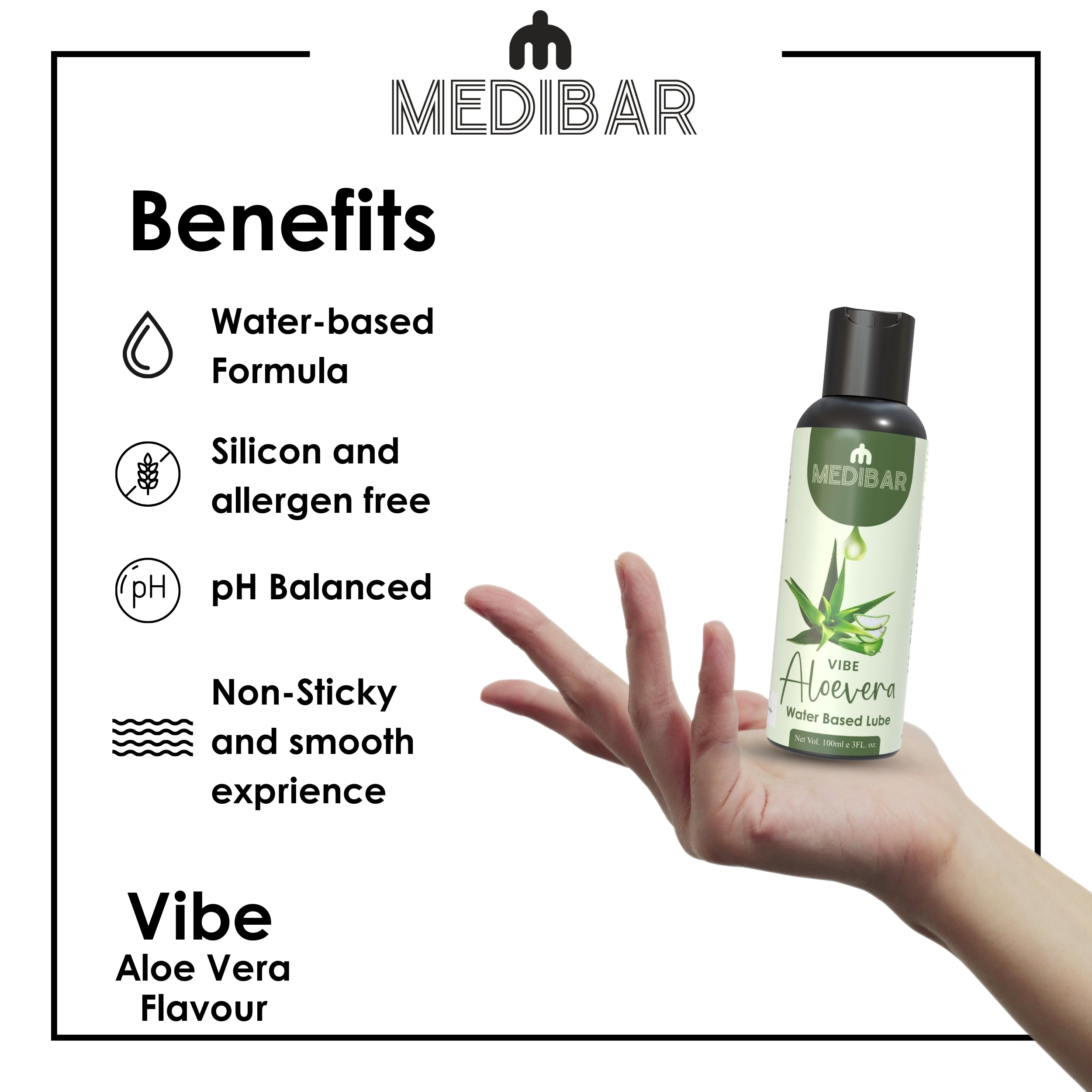 MEDIBAR Vibe Aloe Vera Water Based Lubricant for Men & Women