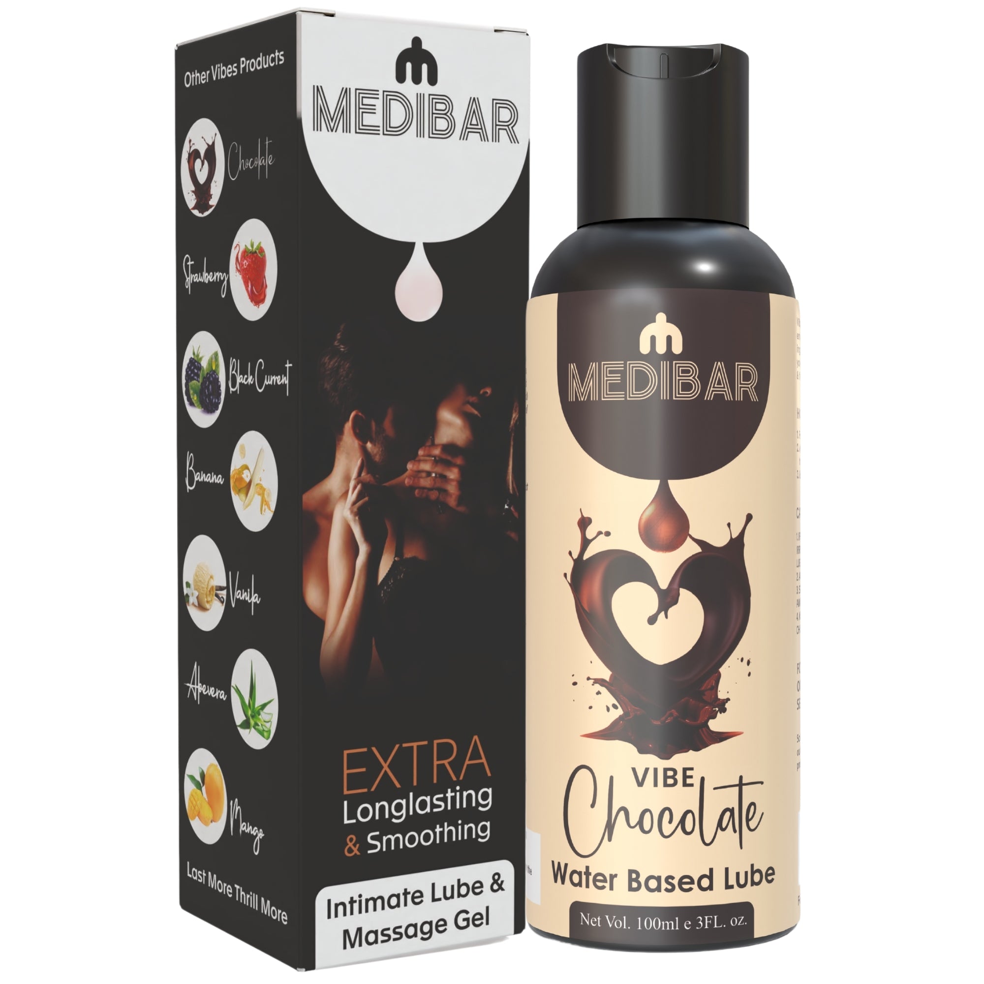 MEDIBAR Vibe Chocolate Water Based Lubricant for Men & Women