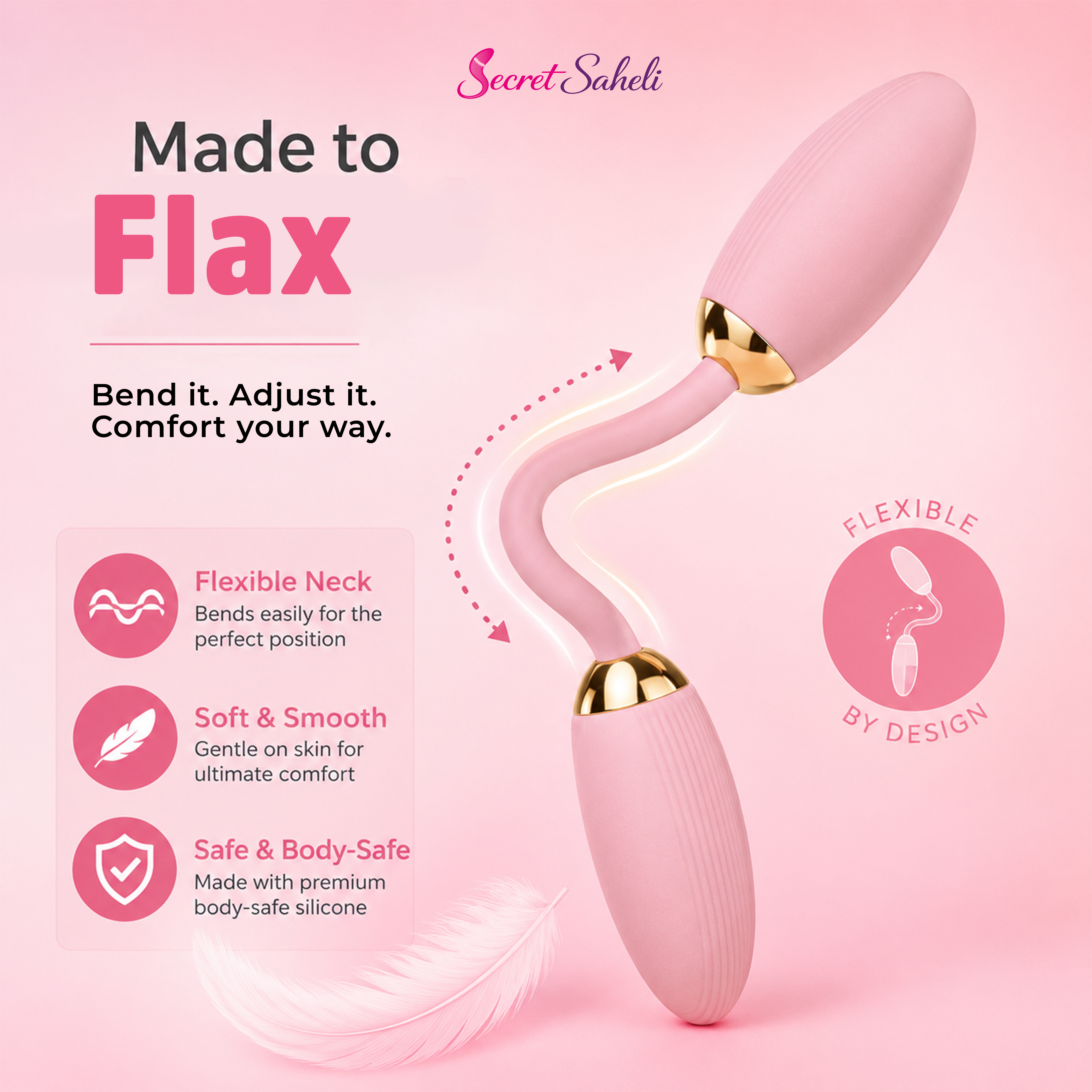 Veloura - Rechargeable Dual-Tip Wellness Massager with Remote
