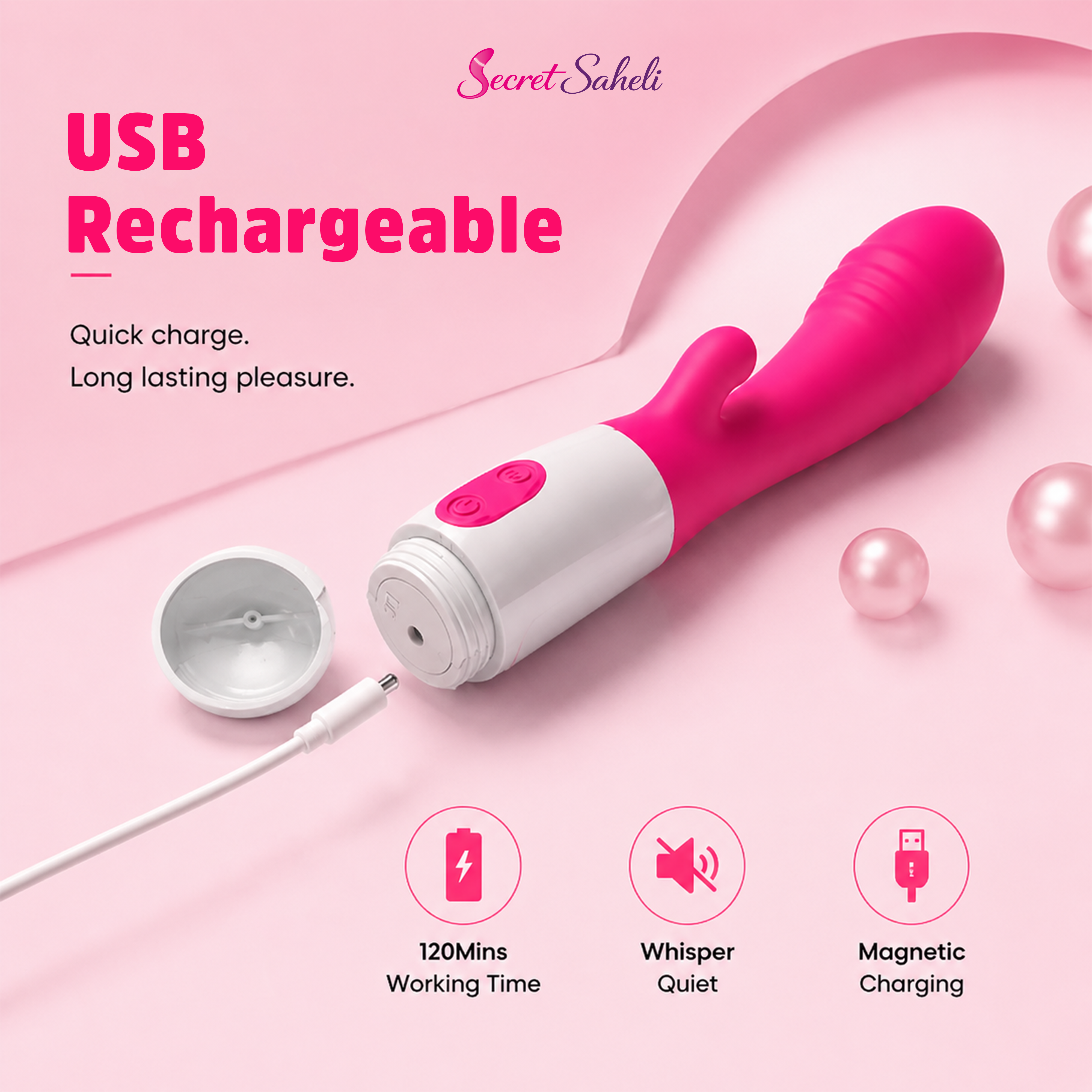 Velvet Bunny - Dual-Tip Personal Wellness Massager