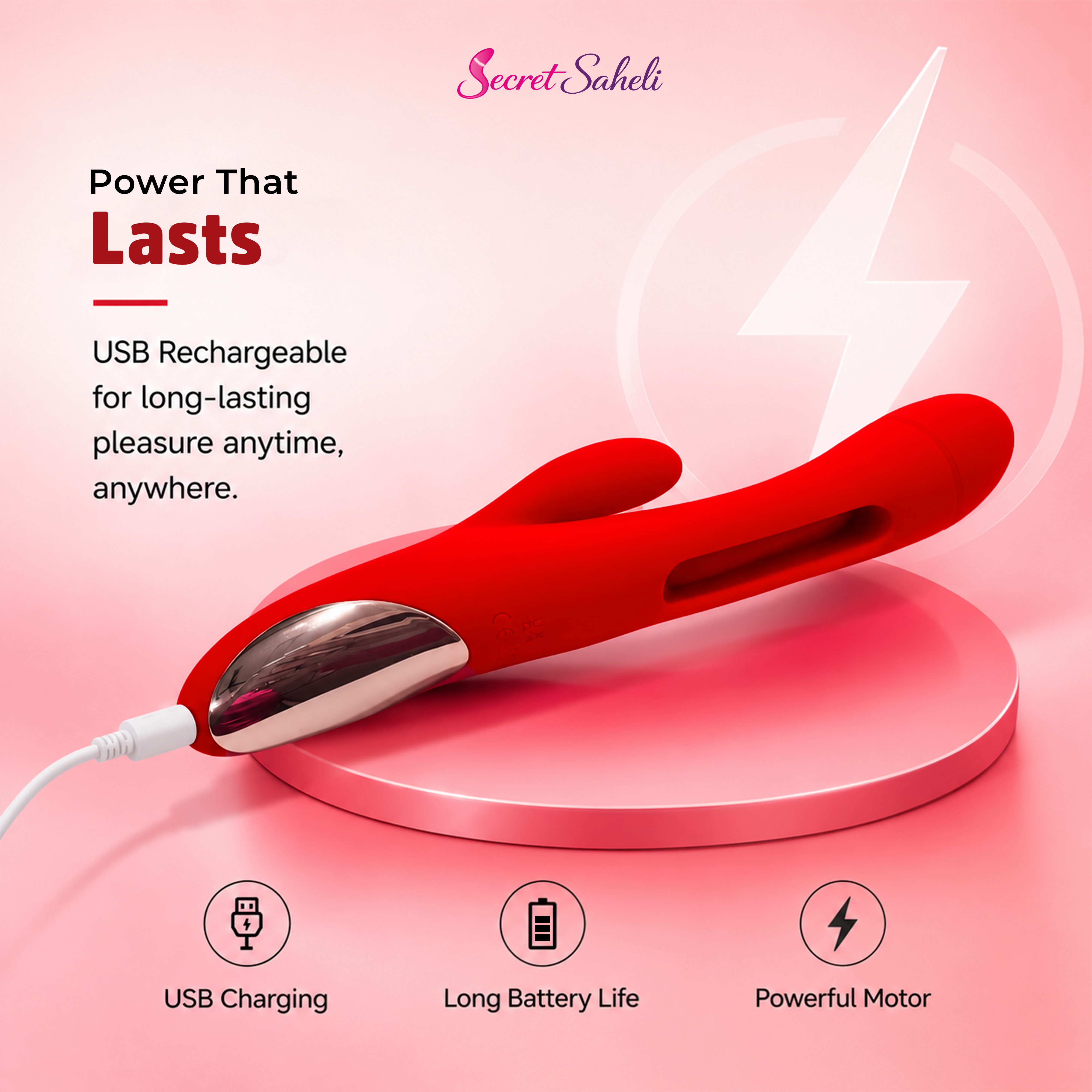 King - Rechargeable Dual-Tip Personal Wellness Massager